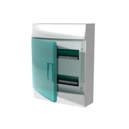 Распределительный шкаф ABB Mistral41, 24 мод., IP41, навесной, термопласт, зеленая дверь, 1SPE007717F0520