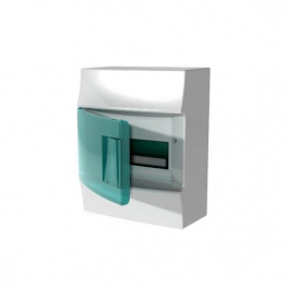 Распределительный шкаф ABB Mistral41, 8 мод., IP41, навесной, термопласт, зеленая дверь, 1SPE007717F0320