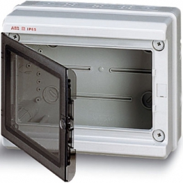 Распределительный шкаф ABB EUROPA, 12 мод., IP65, навесной, пластик, прозрачная дверь, 12792