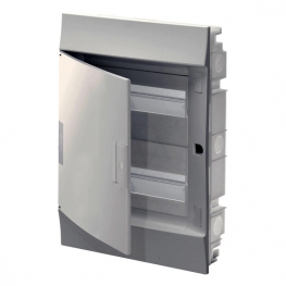 Распределительный шкаф ABB Mistral41 24 мод., IP41, встраиваемый, термопласт, белая дверь, 1SLM004101A1105
