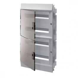 Распределительный шкаф ABB Mistral41 72 мод., IP41, встраиваемый, термопласт, прозрачная дверь, 1SLM004101A2210