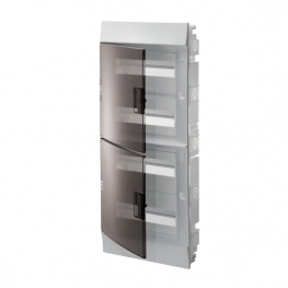 Распределительный шкаф ABB Mistral41 48 мод., IP41, встраиваемый, термопласт, прозрачная дверь, 1SLM004101A2208