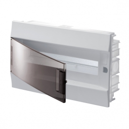 Распределительный шкаф ABB Mistral41 18 мод., IP41, встраиваемый, термопласт, прозрачная дверь, 1SLM004101A2204