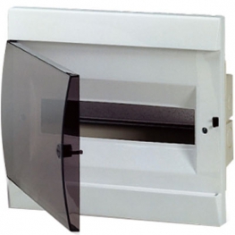 Распределительный шкаф ABB Unibox 12 мод., IP41, встраиваемый, термопласт, прозрачная дверь, 1SL0511A06