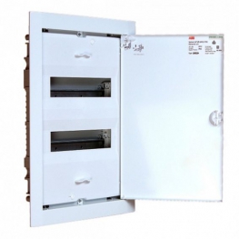 Распределительный шкаф ABB UK500 24 мод., IP30, встраиваемый, термопласт, белая дверь, 2CPX031282R9999
