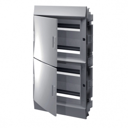 Распределительный шкаф ABB Mistral41 72 мод., IP41, встраиваемый, термопласт, белая дверь, 1SLM004101A1110