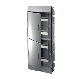 Распределительный шкаф ABB Mistral41 48 мод., IP41, встраиваемый, термопласт, белая дверь, 1SLM004101A1108