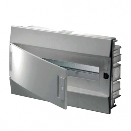 Распределительный шкаф ABB Mistral41 18 мод., IP41, встраиваемый, термопласт, белая дверь, 1SLM004101A1104