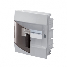 Распределительный шкаф ABB Mistral41 8 мод., IP41, встраиваемый, термопласт, прозрачная дверь, 1SLM004101A2202