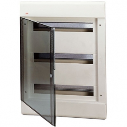 Распределительный шкаф ABB EUROPA 54 мод., IP40, встраиваемый, термопласт, прозрачная дверь, 1SL2067A00