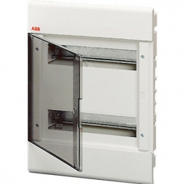 Распределительный шкаф ABB EUROPA 24 мод., IP40, встраиваемый, термопласт, прозрачная дверь, 1SL2063A00