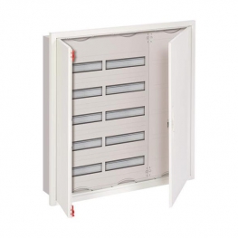 Распределительный шкаф ABB U 180 мод., IP31, встраиваемый, металл, белая дверь, U53M