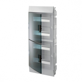 Распределительный шкаф ABB Mistral41 48 мод., IP41, встраиваемый, термопласт, зеленая дверь, 1SLM004100A1408