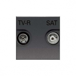 Розетка TV-FM-SAT ABB ZENIT, оконечная, антрацит, N2251.7 AN