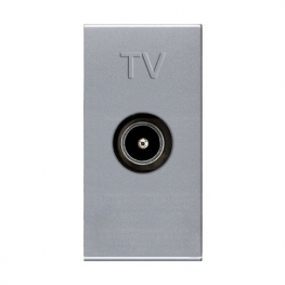 Розетка TV ABB ZENIT, одиночная, серебристый, N2150 PL