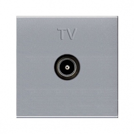 Розетка TV ABB ZENIT, одиночная, серебристый, N2250.7 PL