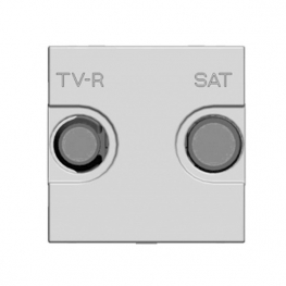 Розетка TV-FM-SAT ABB ZENIT, оконечная, серебристый, N2251.7 PL