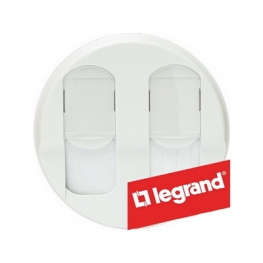 Legrand 68252 Лицевая панель двойной RJ45 розетки белый