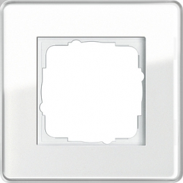 Рамка Gira Esprit Glass C 1 пост белое стекло 0211512