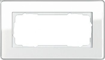 Рамка Gira Esprit Glass C 2 поста белое стекло 1002512