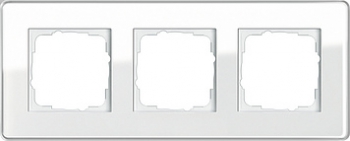 Рамка Gira Esprit Glass C 3 поста белое стекло 0213512