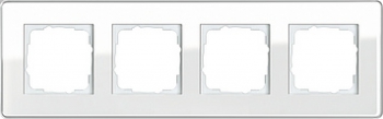 Рамка Gira Esprit Glass C 4 поста белое стекло 0214512