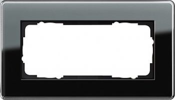 Рамка Gira Esprit Glass C 2 поста черное стекло 1002505