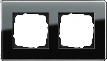 Рамка Gira Esprit Glass C 2 поста черное стекло 0212505