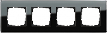 Рамка Gira Esprit Glass C 4 поста черное стекло 0214505