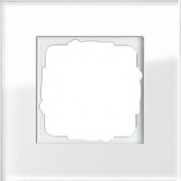 Рамка Gira Esprit 1 пост белое стекло 021112