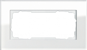 Рамка Gira Esprit 2 поста белое стекло 100212