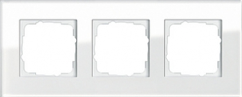 Рамка Gira Esprit 3 поста белое стекло 021312