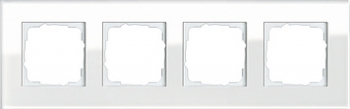 Рамка Gira Esprit 4 поста белое стекло 021412