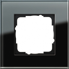Рамка Gira Esprit 1 пост черное стекло 021105