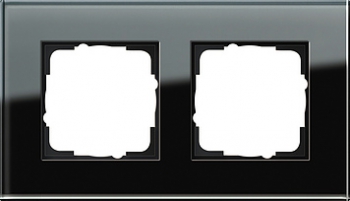 Рамка Gira Esprit 2 поста черное стекло 021205