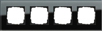 Рамка Gira Esprit 4 поста черное стекло 021405