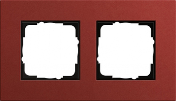 Рамка Gira Esprit Linoleum-Multiplex 2 поста красного цвета 0212229
