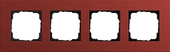 Рамка Gira Esprit Linoleum-Multiplex 4 поста красного цвета 0214229