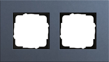 Рамка Gira Esprit Linoleum-Multiplex 2 поста синего цвета 0212227