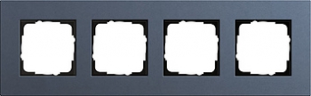 Рамка Gira Esprit Linoleum-Multiplex 4 поста синего цвета 0214227