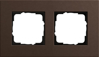 Рамка Gira Esprit Linoleum-Multiplex 2 поста темно-коричневого цвета 0212223