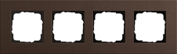 Рамка Gira Esprit Linoleum-Multiplex 4 поста темно-коричневого цвета 0214223