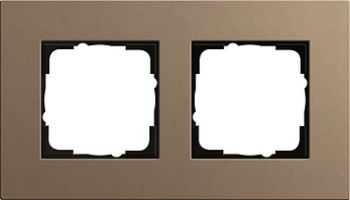Рамка Gira Esprit Linoleum-Multiplex 2 поста светло-коричневого цвета 0212221