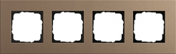 Рамка Gira Esprit Linoleum-Multiplex 4 поста светло-коричневого цвета 0214221