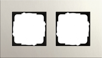 Рамка Gira Esprit Linoleum-Multiplex 2 поста светло-серого цвета 0212220