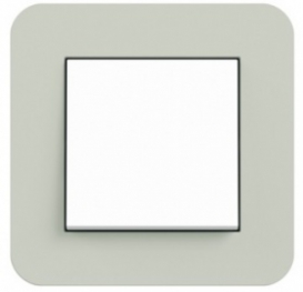 Рамка Gira E3 1 пост, с антрацитовой подложкой, цвет серо-зеленый 0211425