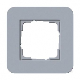 Рамка Gira E3 1 пост, с антрацитовой подложкой, цвет серо-голубой 0211424