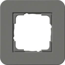 Рамка Gira E3 1 пост, с антрацитовой подложкой, цвет темно-серый 0211423