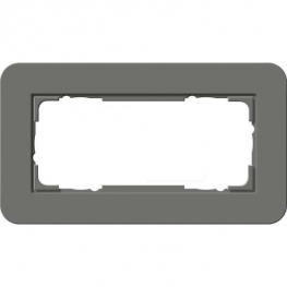 Рамка Gira E3 2 поста с антрацитовой подложкой, цвет темно-серый 1002423