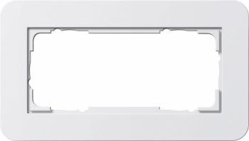 Рамка Gira E3 2 поста с антрацитовой подложкой, цвет светло-серый 1002421
